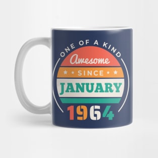 Retro Awesome Since January 1964 Birthday Vintage Bday 1964 Mug